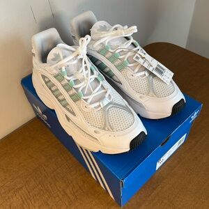 Adidas White and Mint Ozmillen Shoes